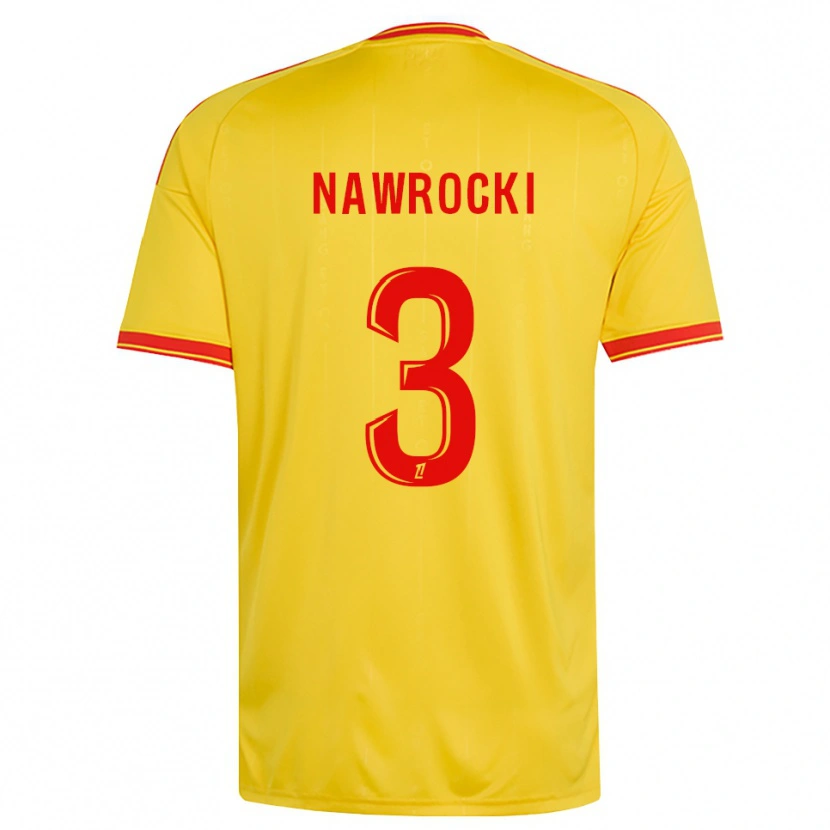 Danxen Donna Maglia Maik Nawrocki #3 Oro Arancio Rosso Kit Gara Home 2026/27 Maglietta