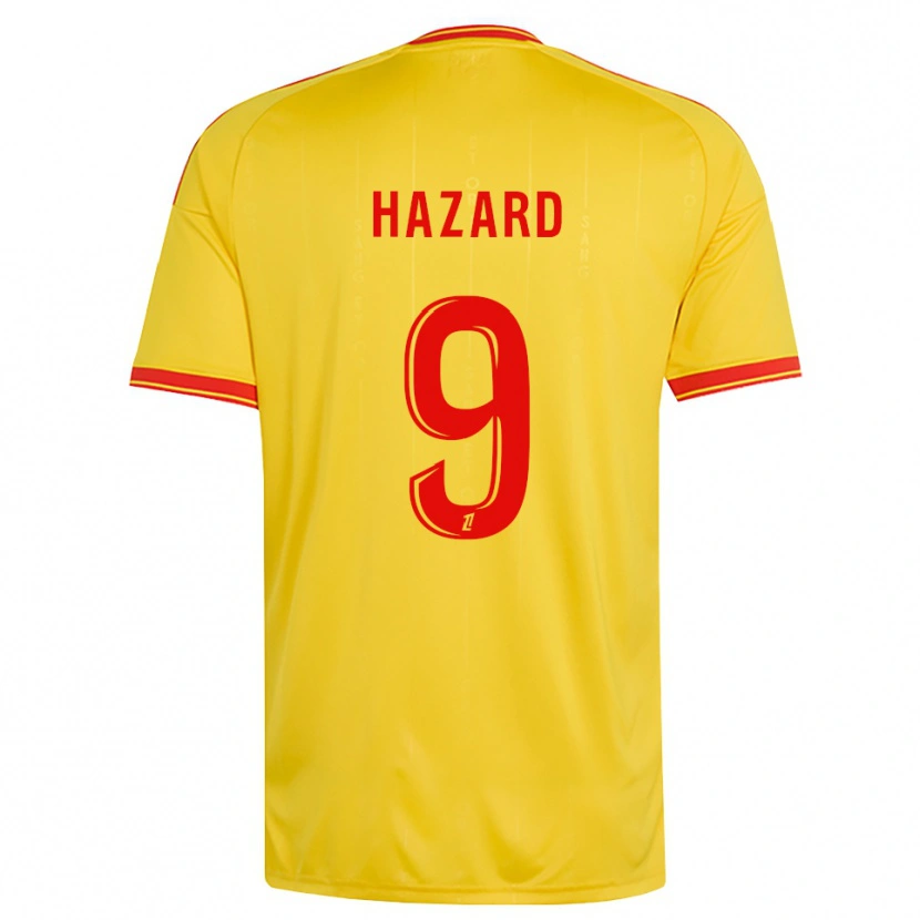 Danxen Donna Maglia Thorgan Hazard #9 Oro Arancio Rosso Kit Gara Home 2026/27 Maglietta