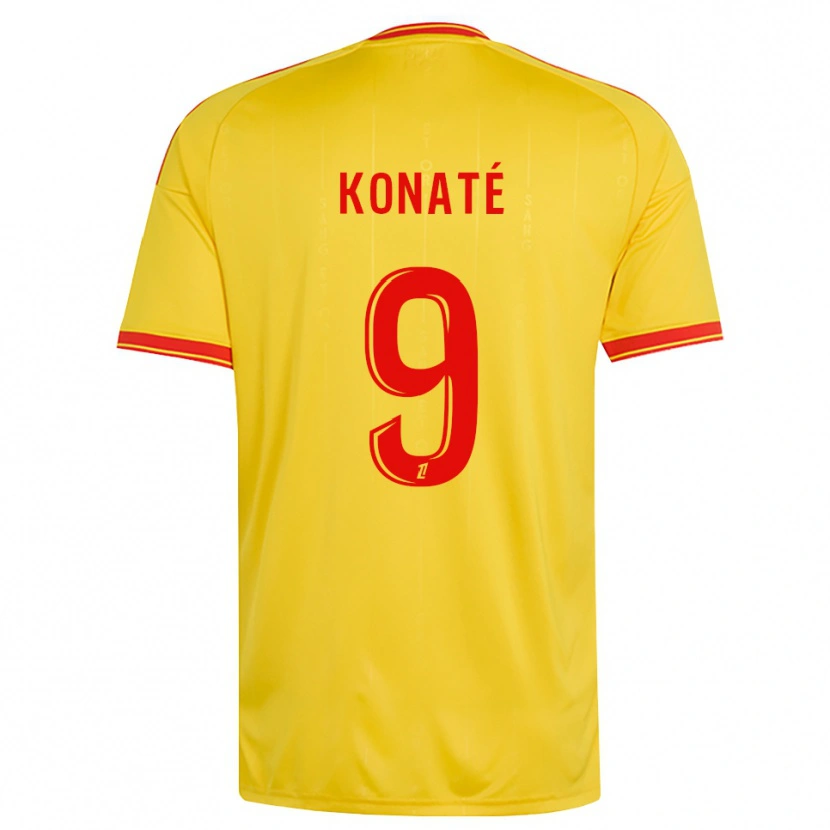 Danxen Donna Maglia Seybou Konaté #9 Oro Arancio Rosso Kit Gara Home 2026/27 Maglietta