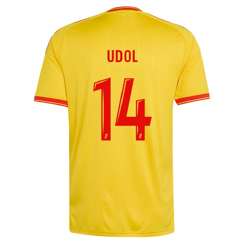 Danxen Donna Maglia Matthieu Udol #14 Oro Arancio Rosso Kit Gara Home 2026/27 Maglietta