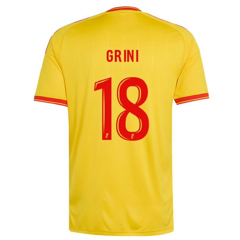 Danxen Donna Maglia Ilyes Grini #18 Oro Arancio Rosso Kit Gara Home 2026/27 Maglietta