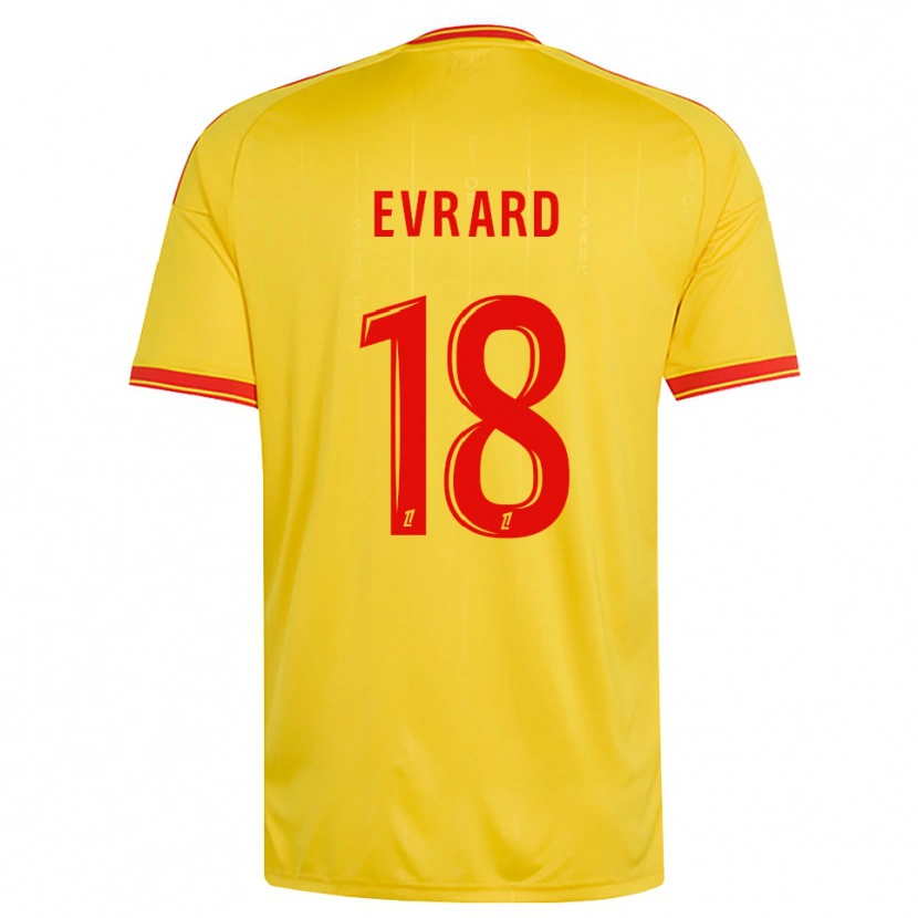 Danxen Donna Maglia Julia Evrard #18 Oro Arancio Rosso Kit Gara Home 2026/27 Maglietta