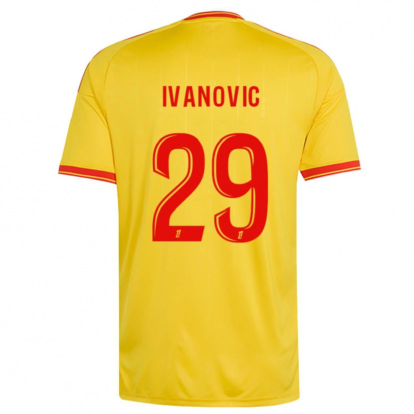 Danxen Donna Maglia Franjo Ivanović #29 Oro Arancio Rosso Kit Gara Home 2026/27 Maglietta