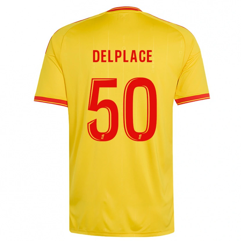 Danxen Donna Maglia Adam Delplace #50 Oro Arancio Rosso Kit Gara Home 2026/27 Maglietta