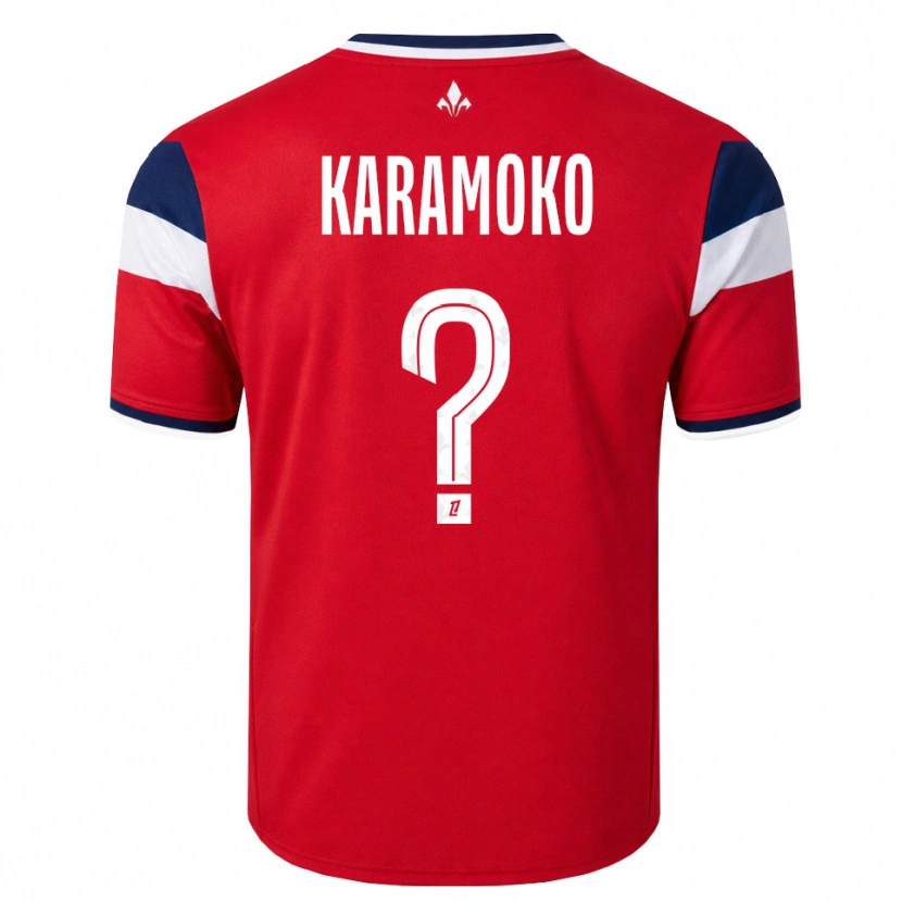 Danxen Donna Maglia Ibrahim Karamoko #0 Rosso Bianco Blu Reale Kit Gara Home 2026/27 Maglietta