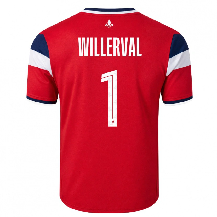 Danxen Donna Maglia William Willerval #1 Rosso Bianco Blu Reale Kit Gara Home 2026/27 Maglietta