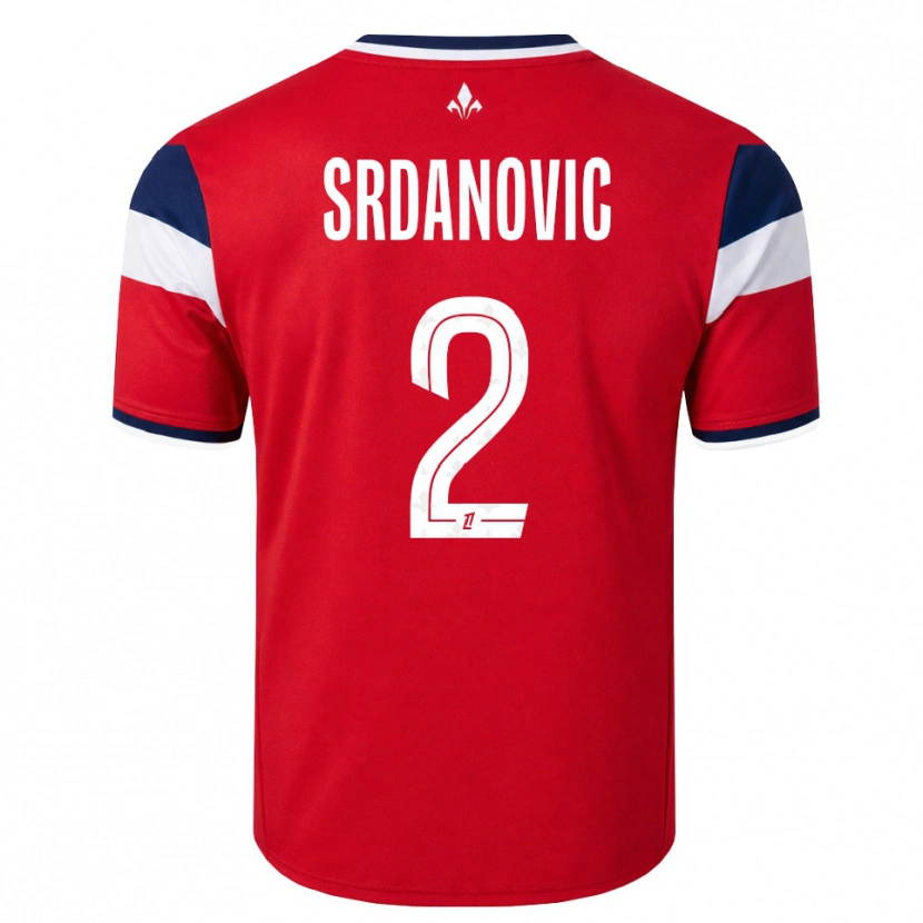 Danxen Donna Maglia Loun Srdanovic #2 Rosso Bianco Blu Reale Kit Gara Home 2026/27 Maglietta