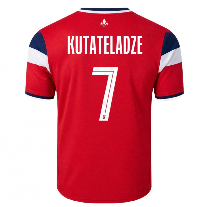 Danxen Donna Maglia Alexandre Kutateladze #7 Rosso Bianco Blu Reale Kit Gara Home 2026/27 Maglietta