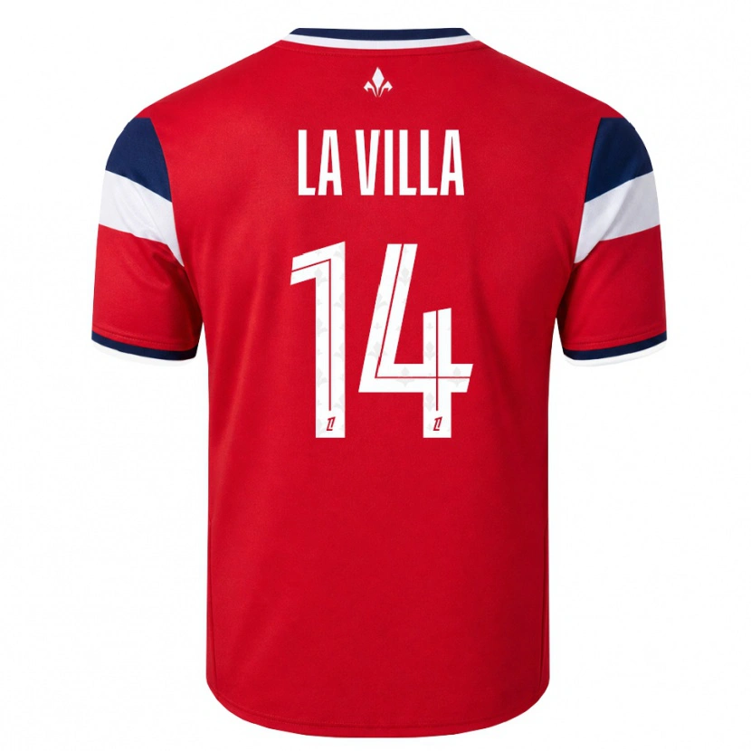 Danxen Donna Maglia Caroline La Villa #14 Rosso Bianco Blu Reale Kit Gara Home 2026/27 Maglietta