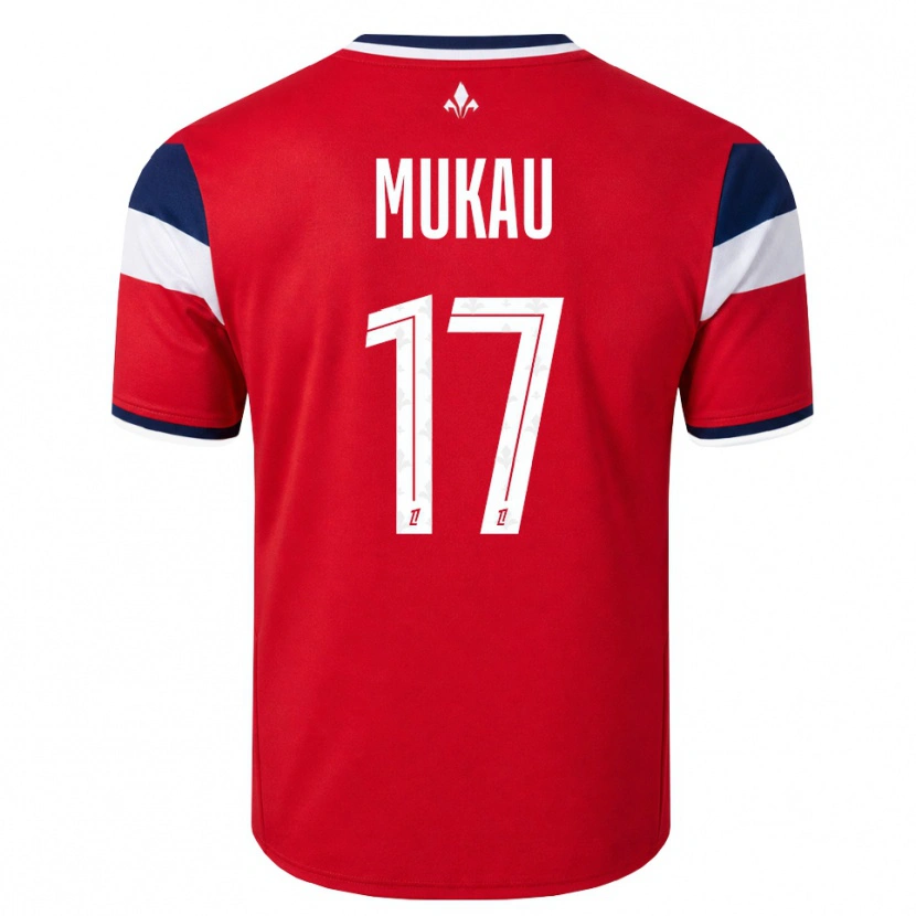 Danxen Donna Maglia Ngal'ayel Mukau #17 Rosso Bianco Blu Reale Kit Gara Home 2026/27 Maglietta