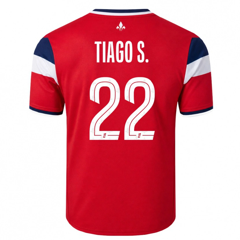 Danxen Donna Maglia Tiago Santos #22 Rosso Bianco Blu Reale Kit Gara Home 2026/27 Maglietta