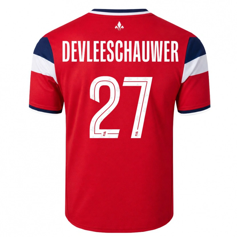Danxen Donna Maglia Gwenaëlle Devleeschauwer #27 Rosso Bianco Blu Reale Kit Gara Home 2026/27 Maglietta