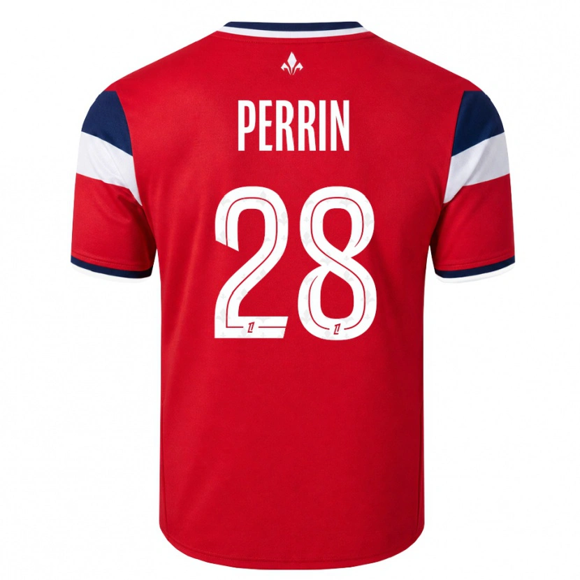Danxen Donna Maglia Gaëtan Perrin #28 Rosso Bianco Blu Reale Kit Gara Home 2026/27 Maglietta