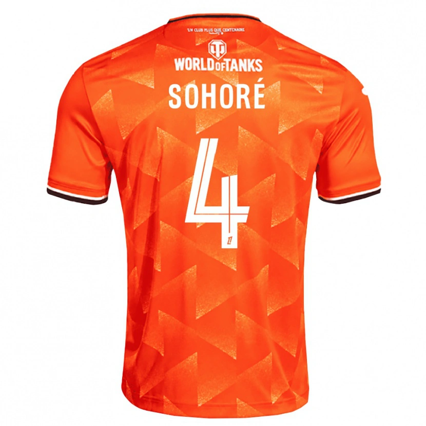 Danxen Donna Maglia Seni Sohoré #4 Arancio Bianco Nero Kit Gara Home 2026/27 Maglietta