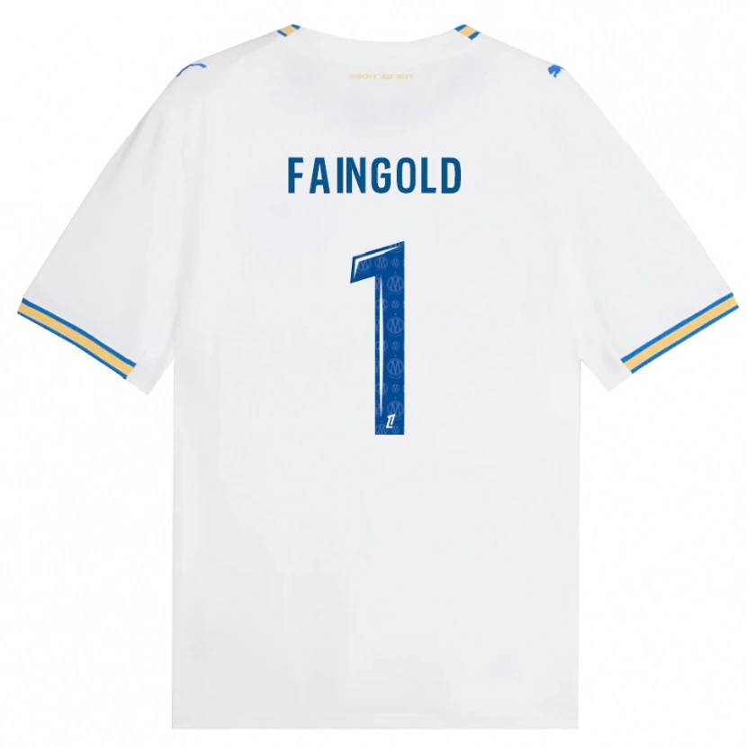 Danxen Donna Maglia Abbie Faingold #1 Blu Schiarente Bianco Kit Gara Home 2026/27 Maglietta