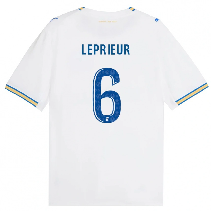 Danxen Donna Maglia Eliott Leprieur #6 Blu Schiarente Bianco Kit Gara Home 2026/27 Maglietta
