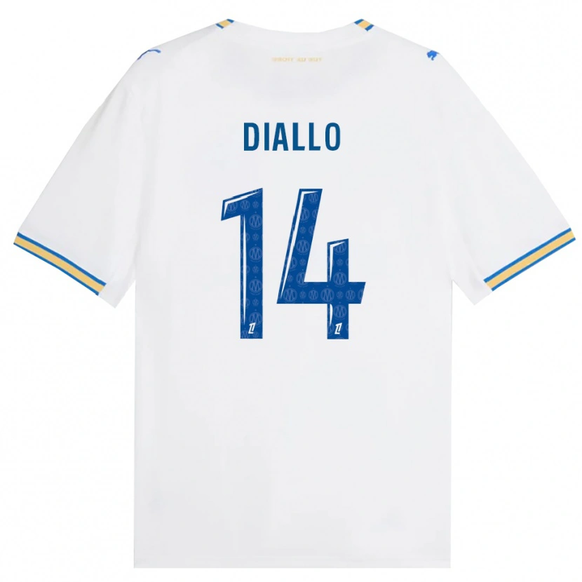 Danxen Donna Maglia Eliès Diallo #14 Blu Schiarente Bianco Kit Gara Home 2026/27 Maglietta