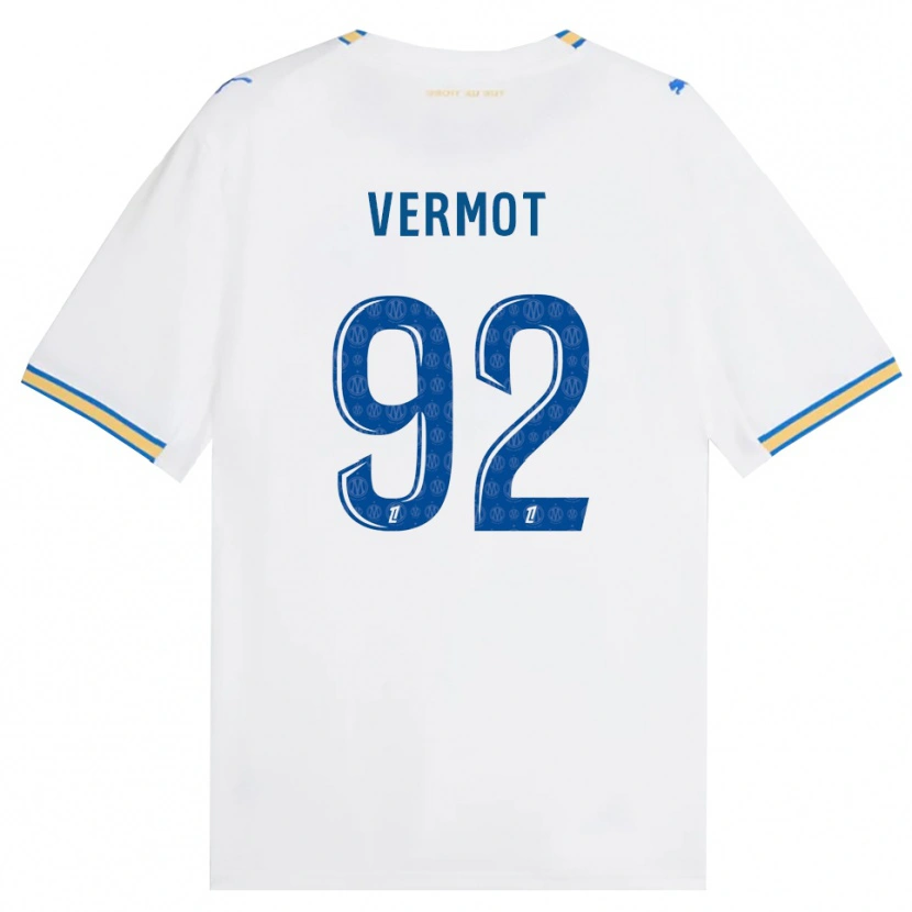 Danxen Donna Maglia Théo Vermot #92 Blu Schiarente Bianco Kit Gara Home 2026/27 Maglietta