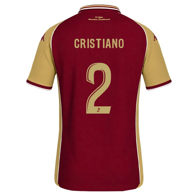 Danxen Donna Maglia Cristiano De Castro Rolo #2 Goldenrod Rosso Scuro Kit Gara Home 2026/27 Maglietta