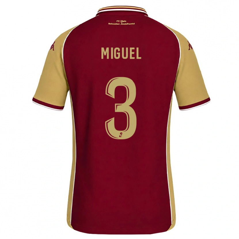 Danxen Donna Maglia Florian Miguel #3 Goldenrod Rosso Scuro Kit Gara Home 2026/27 Maglietta