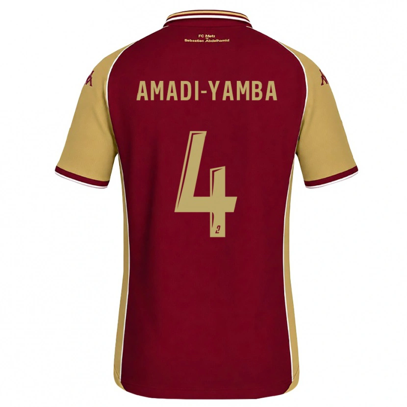 Danxen Donna Maglia Nelson Amadi-Yamba #4 Goldenrod Rosso Scuro Kit Gara Home 2026/27 Maglietta