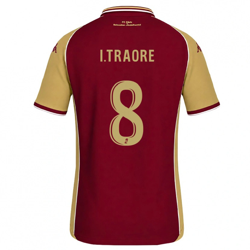 Danxen Donna Maglia Ismaël Traoré #8 Goldenrod Rosso Scuro Kit Gara Home 2026/27 Maglietta