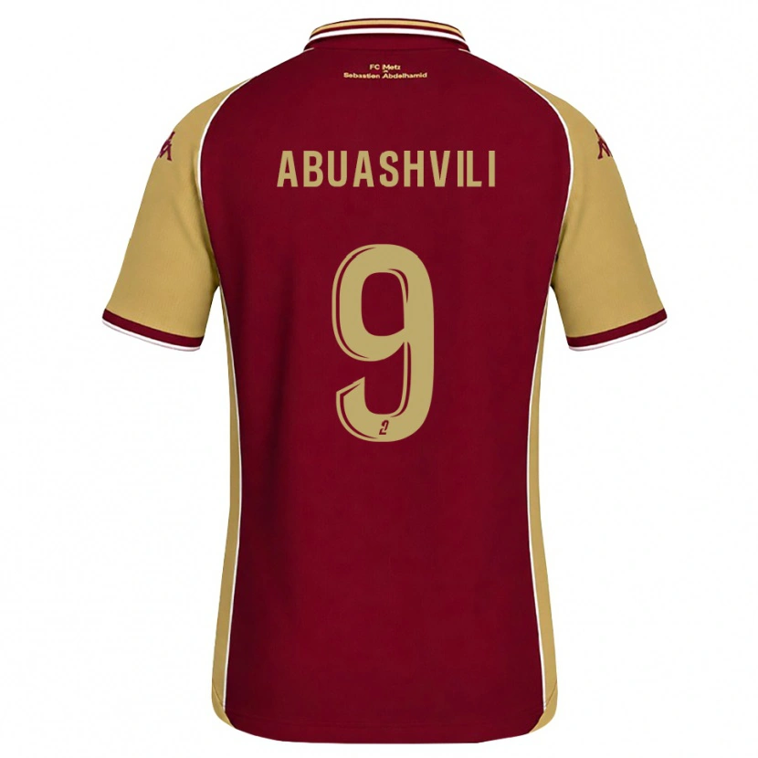 Danxen Donna Maglia Giorgi Abuashvili #9 Goldenrod Rosso Scuro Kit Gara Home 2026/27 Maglietta