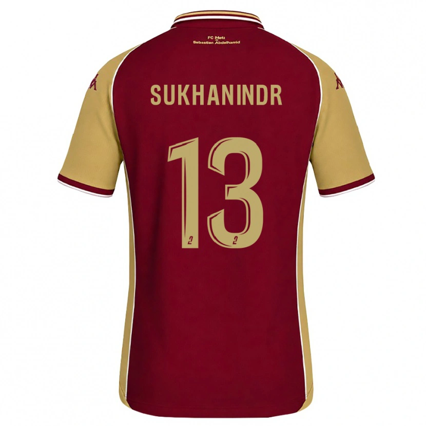 Danxen Donna Maglia Suparith Sukhanindr #13 Goldenrod Rosso Scuro Kit Gara Home 2026/27 Maglietta