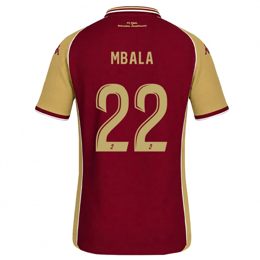 Danxen Donna Maglia Nathan Mbala #22 Goldenrod Rosso Scuro Kit Gara Home 2026/27 Maglietta