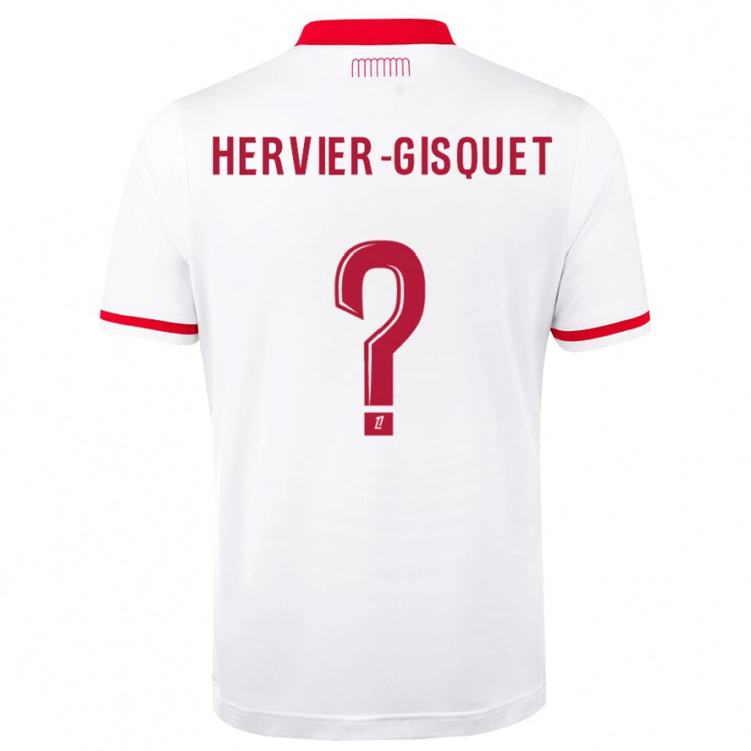 Danxen Donna Maglia Théo Hervier-Gisquet #0 Rosso Bianco Kit Gara Home 2026/27 Maglietta