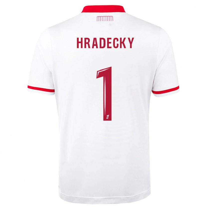 Danxen Donna Maglia Lukas Hradecky #1 Rosso Bianco Kit Gara Home 2026/27 Maglietta