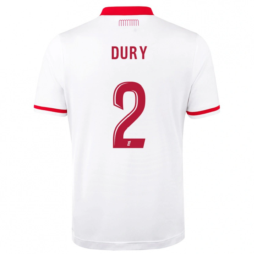 Danxen Donna Maglia Eloan Dury #2 Rosso Bianco Kit Gara Home 2026/27 Maglietta