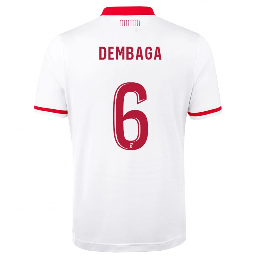 Danxen Donna Maglia Boubakar Dembaga #6 Rosso Bianco Kit Gara Home 2026/27 Maglietta