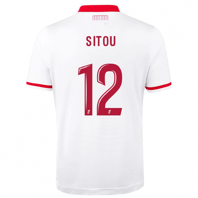 Danxen Donna Maglia Kévin Sitou #12 Rosso Bianco Kit Gara Home 2026/27 Maglietta