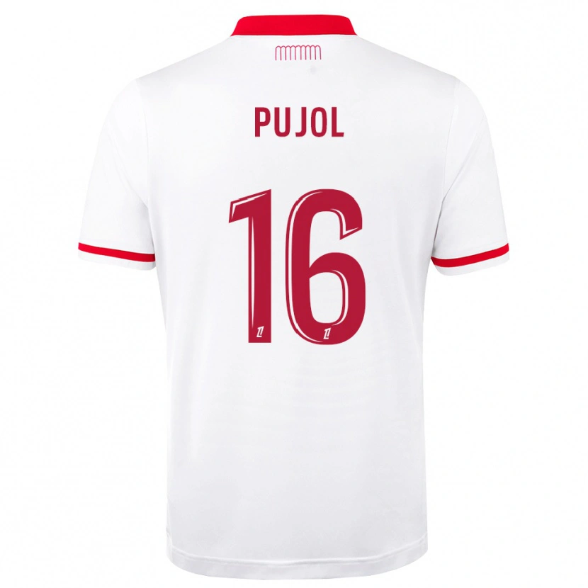 Danxen Donna Maglia Yoann Pujol #16 Rosso Bianco Kit Gara Home 2026/27 Maglietta