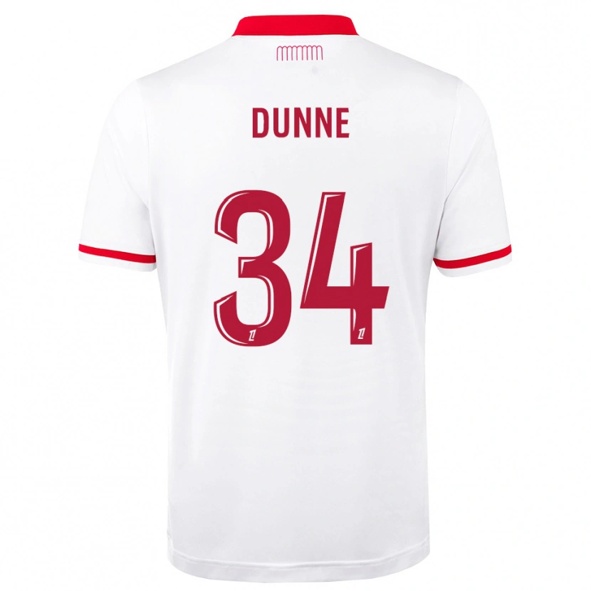 Danxen Donna Maglia David Dunne #34 Rosso Bianco Kit Gara Home 2026/27 Maglietta