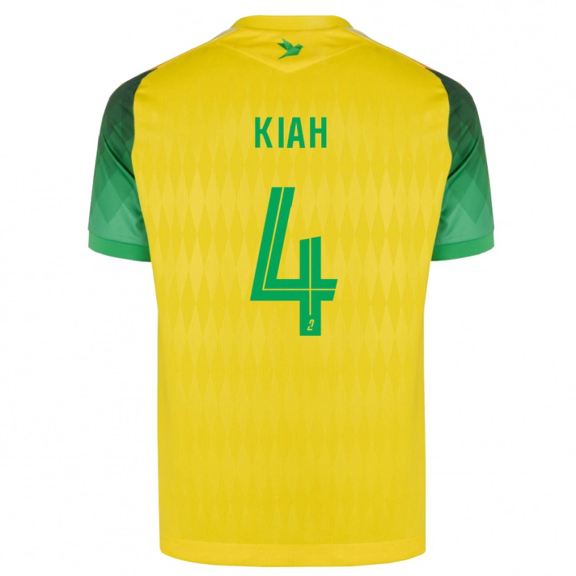 Danxen Donna Maglia Emmanuel Kiah #4 Giallo Verde Rosso Kit Gara Home 2026/27 Maglietta