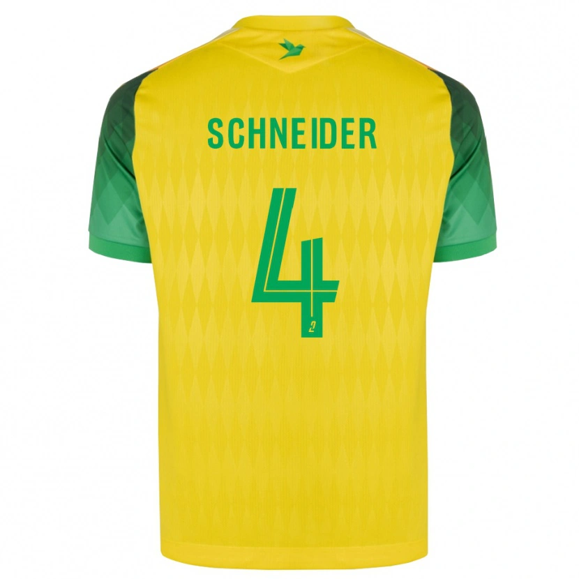 Danxen Donna Maglia Octave Schneider #4 Giallo Verde Rosso Kit Gara Home 2026/27 Maglietta