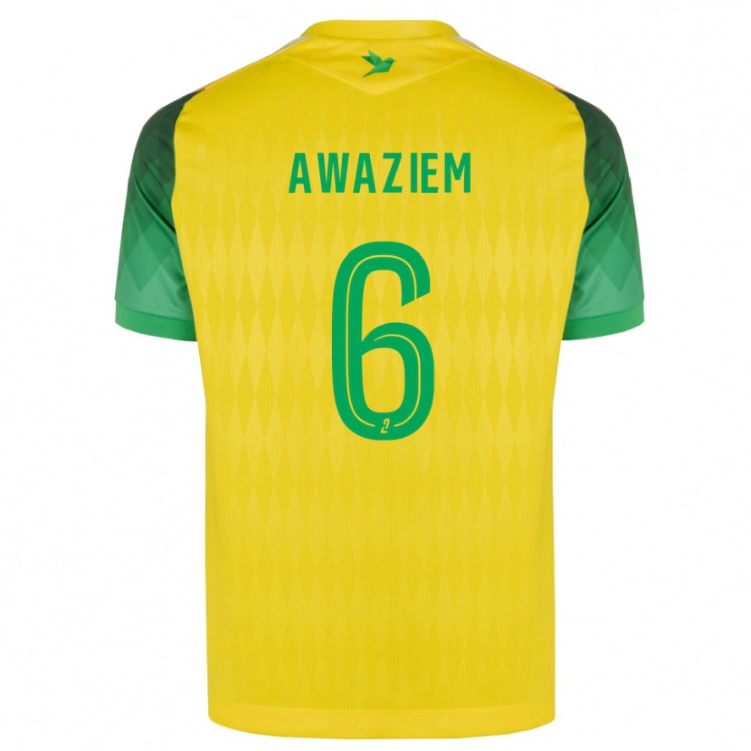 Danxen Donna Maglia Chidozie Awaziem #6 Giallo Verde Rosso Kit Gara Home 2026/27 Maglietta