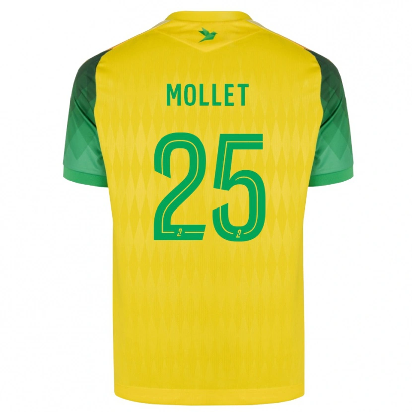 Danxen Donna Maglia Florent Mollet #25 Giallo Verde Rosso Kit Gara Home 2026/27 Maglietta