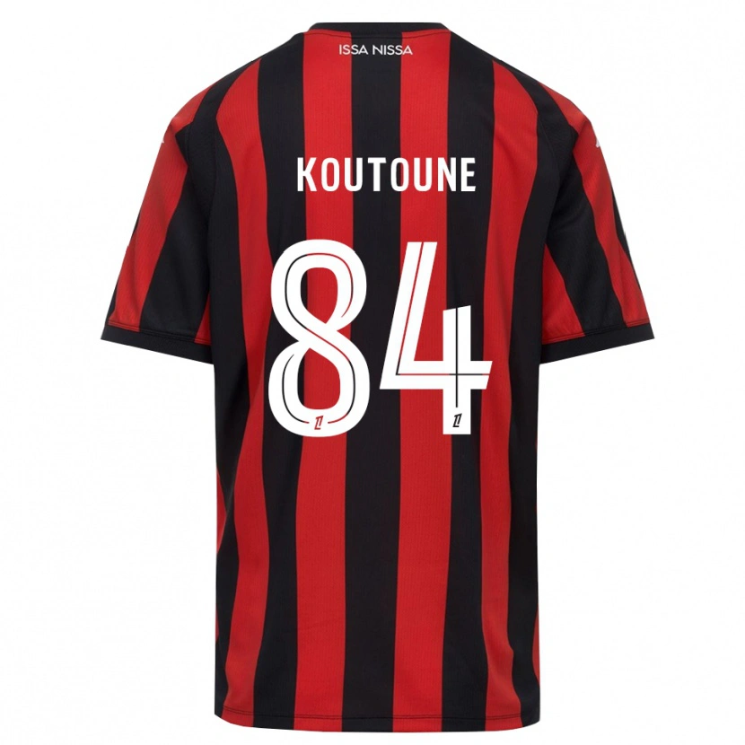 Danxen Donna Maglia Hamza Koutoune #84 Rosso Nero Bianco Kit Gara Home 2026/27 Maglietta