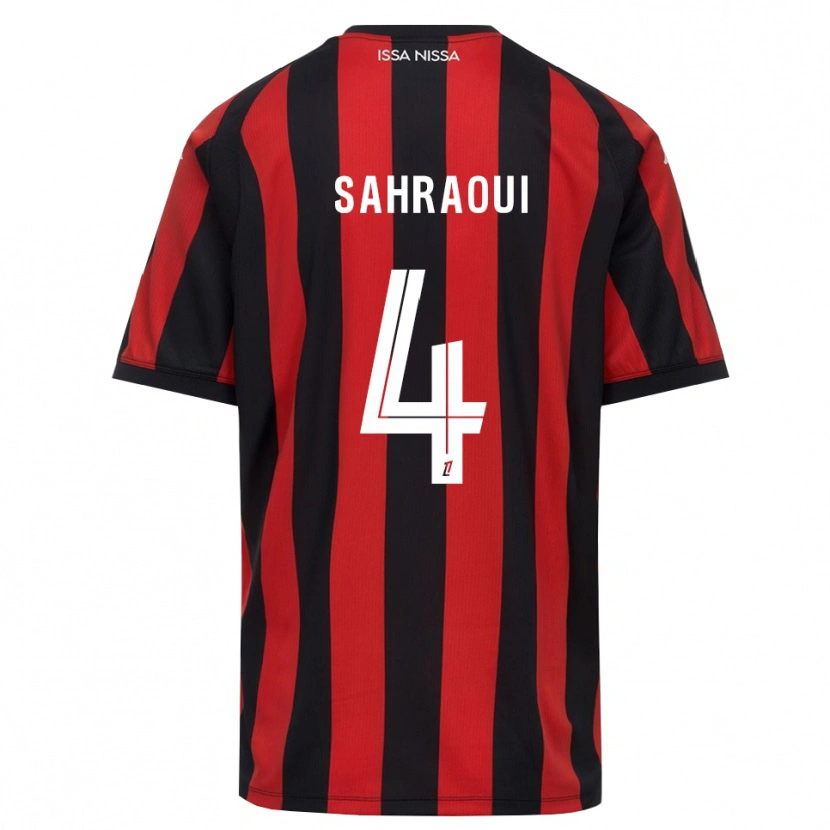 Danxen Donna Maglia Elias Sahraoui #4 Rosso Nero Bianco Kit Gara Home 2026/27 Maglietta