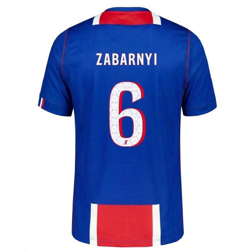 Danxen Donna Maglia Ilya Zabarnyi #6 Rosso Bianco Blu Kit Gara Home 2026/27 Maglietta