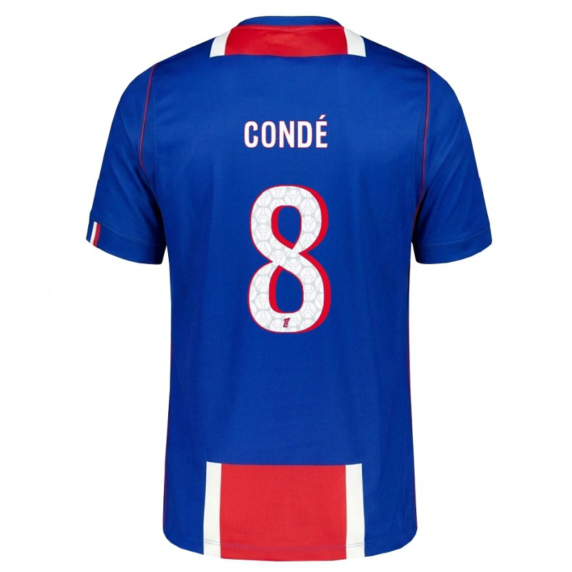 Danxen Donna Maglia Alkaly Condé #8 Rosso Bianco Blu Kit Gara Home 2026/27 Maglietta