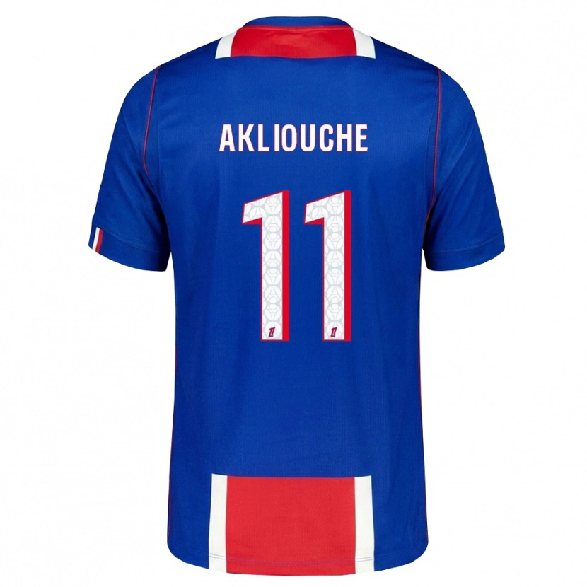 Danxen Donna Maglia Maghnes Akliouche #11 Rosso Bianco Blu Kit Gara Home 2026/27 Maglietta