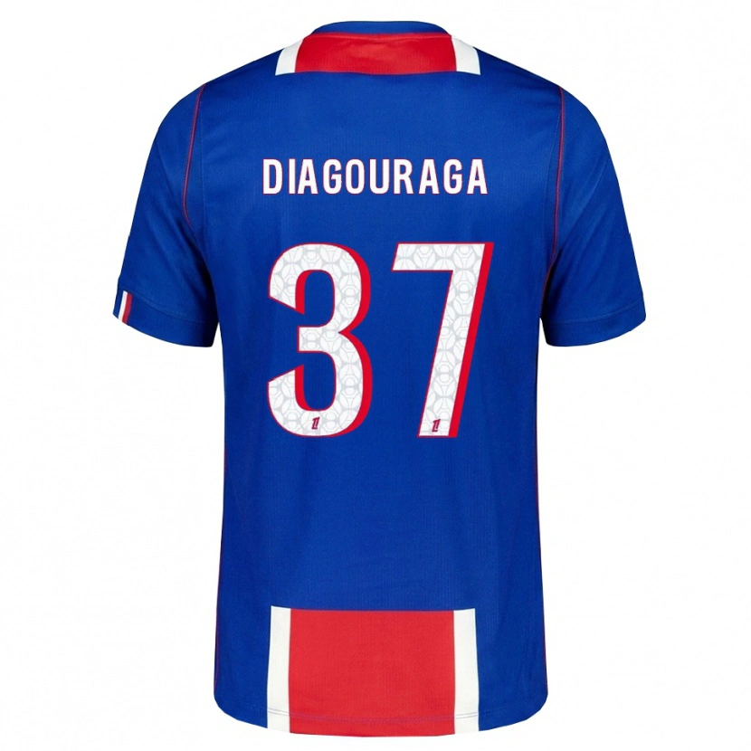 Danxen Donna Maglia Toumani Diagouraga #37 Rosso Bianco Blu Kit Gara Home 2026/27 Maglietta