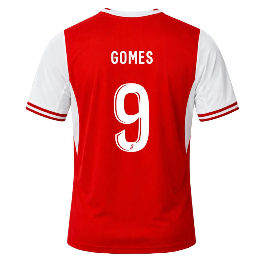 Danxen Donna Maglia Mélissa Gomes #9 Rosso Bianco Kit Gara Home 2026/27 Maglietta