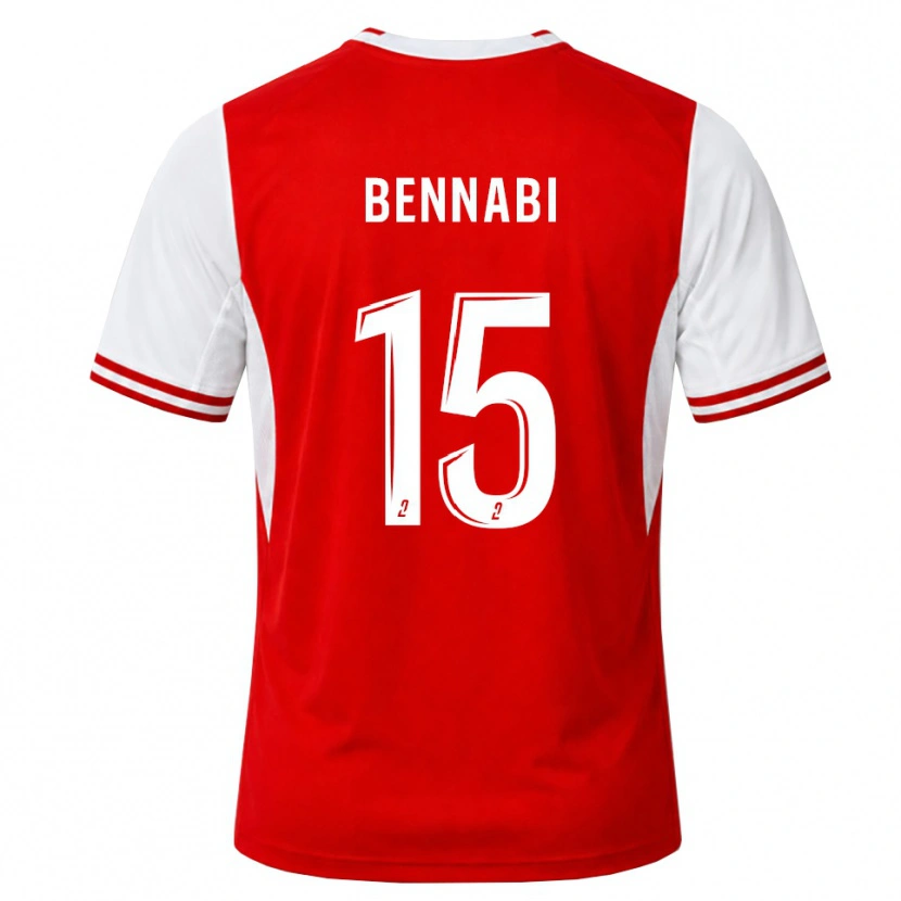 Danxen Donna Maglia Rayan Bennabi #15 Rosso Bianco Kit Gara Home 2026/27 Maglietta