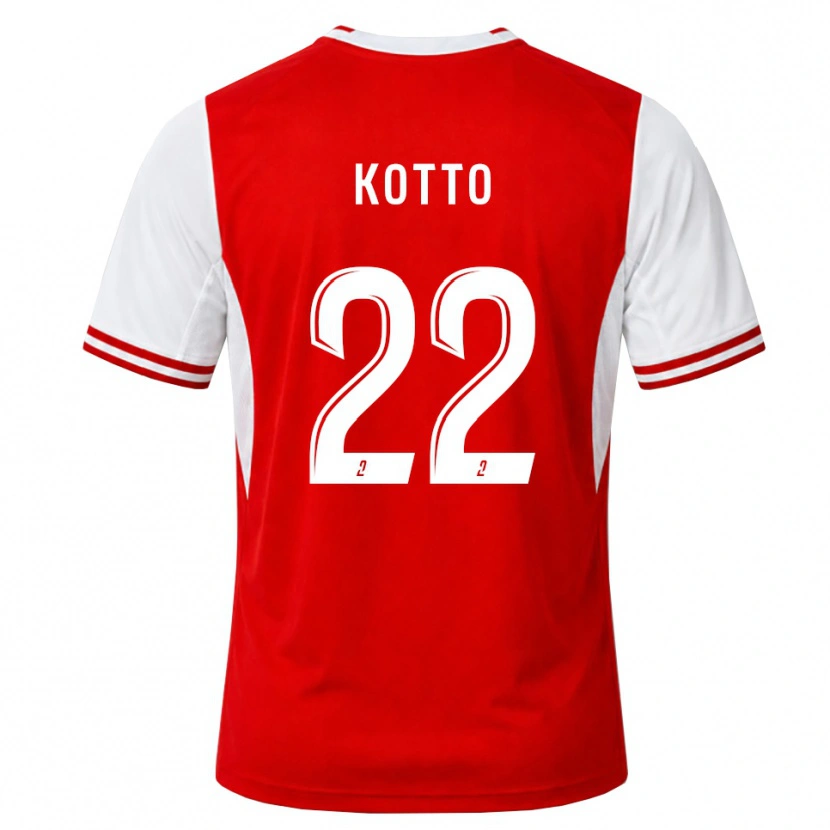 Danxen Donna Maglia Samuel Kotto #22 Rosso Bianco Kit Gara Home 2026/27 Maglietta