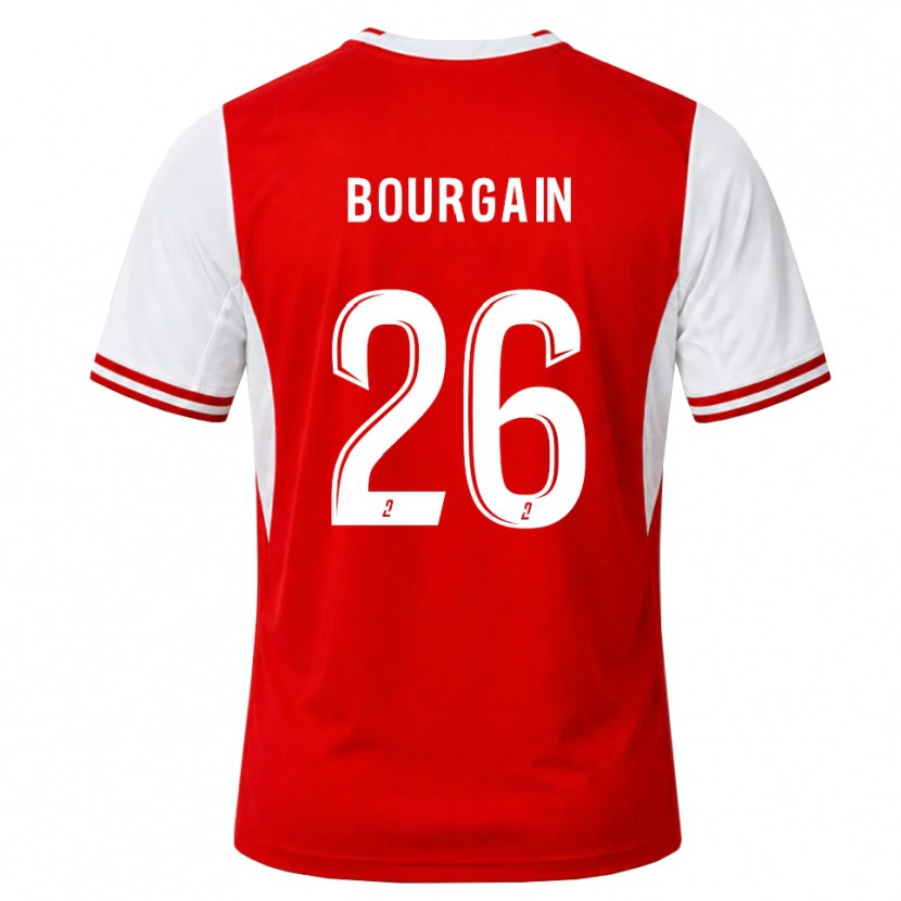 Danxen Donna Maglia Lea Bourgain #26 Rosso Bianco Kit Gara Home 2026/27 Maglietta